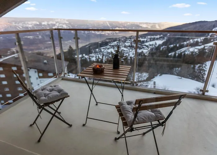 Cosy, Neuf, Vue Panoramique, Centre A 4 Min A Pied Lägenhet Crans-Montana