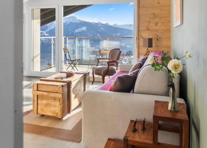 Cosy, Neuf, Vue Panoramique, Centre A 4 Min A Pied 克莱恩 蒙塔纳